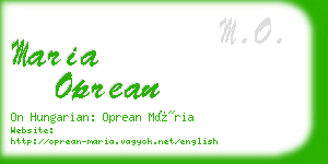 maria oprean business card